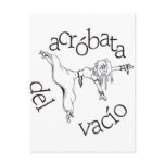 Acróbata del vacío postcard