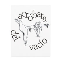 Acróbata del vacío postcard