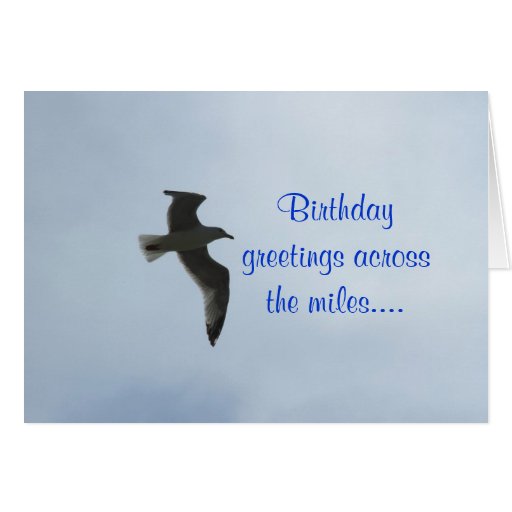 Across the Miles Birthday Card | Zazzle