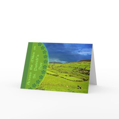 Across the Miles, St. Patrick's Day, Irish Hills Greeting Card by ShoaffBallanger