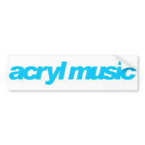 Acryl Music Bumper Sticker