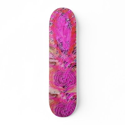 Acrylic FUN PINK Paint Skateboard Decks by ZazzleFazzle