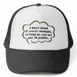 Act Gay in Public (reverse) hats