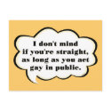Act Gay in Public (reverse) postcards