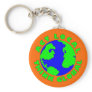 Act Local Think Global Keychain