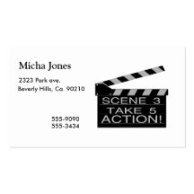 Action Directors Clapboard Business Card Template
