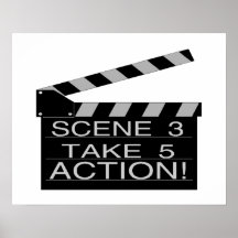 Action Directors Clapboard Posters