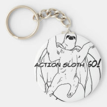 Action Sloth, Go! Key Chain