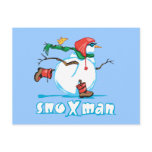 Action Snowman postcards
