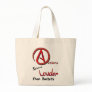 Actions Speak Louder than Beliefs, Atheist Symbol Tote Bag