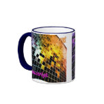Actionscript- Purple Orange Sunset wave Mugs