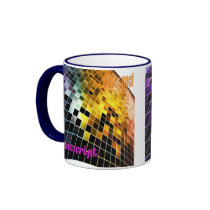 Actionscript- Purple Orange Sunset wave Mugs