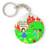 Active Moms Logo Buttons Keychains