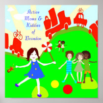 Active Moms Logo Poster
