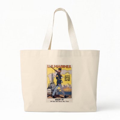 Active Service on Land and Sea Tote Bag by RetroCommunications