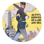 Active Service on Land and Sea stickers