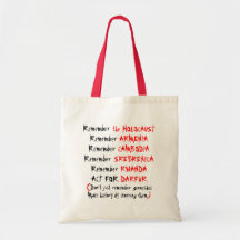 Activism: Don't just remember genocides... Tote Bag