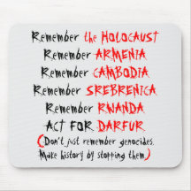 Activism: Don't just remember genocides... Mousepad