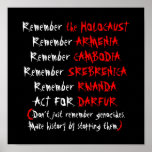 Activism: Don't just remember genocides... Poster