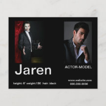 Actor Headshot Affordable Comp  Cards Custom Flyer