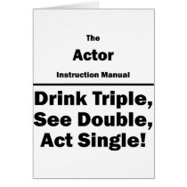Actor Instruction Manual Greeting Card