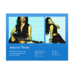 Actor & Model 2 Shot Blue Headshot Comp Postcards