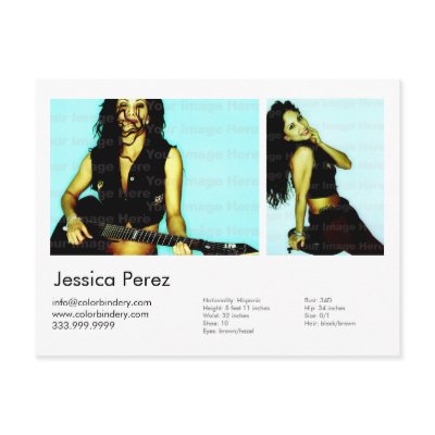 Actor/Model 2 Shot Headshot Card by MyBindery