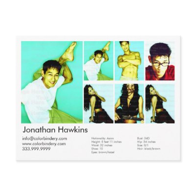 Actor/Model Headshot Card Postcards by MyBindery