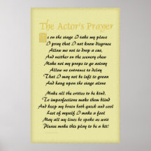 Actor's Prayer Poster