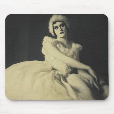 actress in ballerina outifit mousepad by amazingvintage