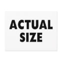 Actual Size postcards