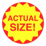 Actual size! stickers