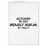 Actuary Deadly Ninja by Night Greeting Cards