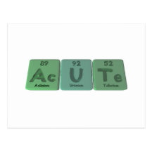 Acute-Ac-U-Te-Actinium-Uranium-Tellurium Post Card