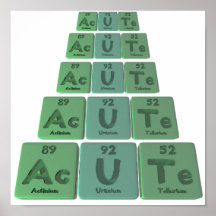 Acute-Ac-U-Te-Actinium-Uranium-Tellurium Print