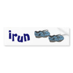 AD- Funny irun cartoon bumper sticker for runners bumper stickers