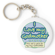 Ad paid for by my Godmother blue Keychain