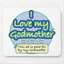 Ad paid for by my Godmother blue Mouse Pad