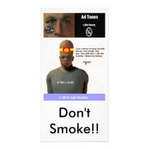 AD Toons_LB, Don't Smoke!! Custom Photo Card