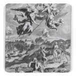 Adam and Eve after the Fall Square Stickers