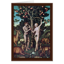 Adam And Eve By Cranach D. Ä. Lucas (Best Quality) Greeting Cards