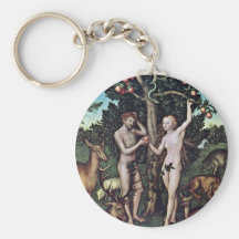 Adam And Eve By Cranach D. Ä. Lucas (Best Quality) Key Chains