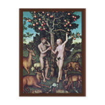 Adam And Eve By Cranach D. Ä. Lucas (Best Quality) Post Card