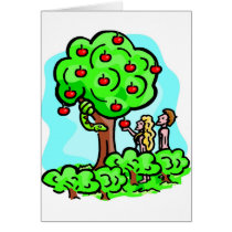 Adam and Eve Christian artwork Greeting Cards