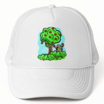 Adam and Eve Christian artwork Trucker Hats