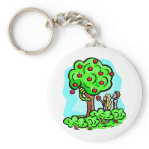 Adam and Eve Christian artwork Keychain