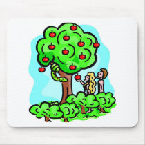 Adam and Eve Christian artwork Mousepads