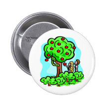 Adam and Eve Christian artwork Pinback Button