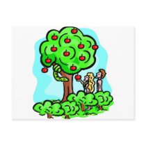 Adam and Eve Christian artwork Postcards