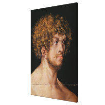 Adam and Eve, detail of Adam's head Gallery Wrap Canvas